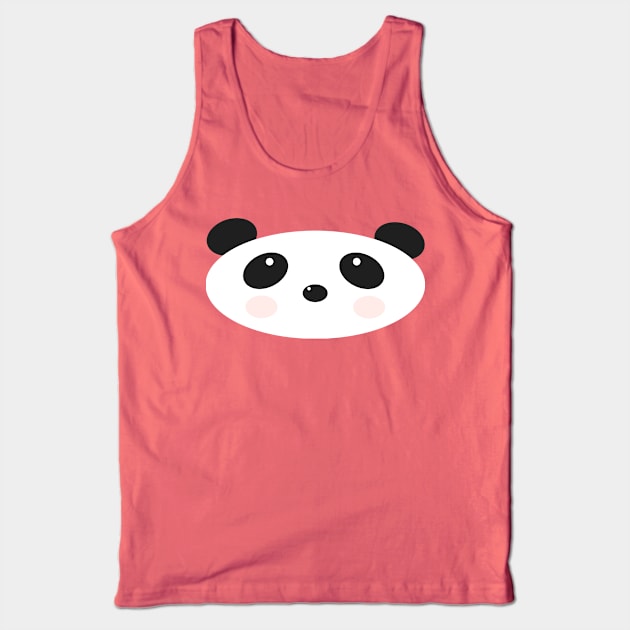 Kawaii Panda Bear Tank Top by deftdesigns